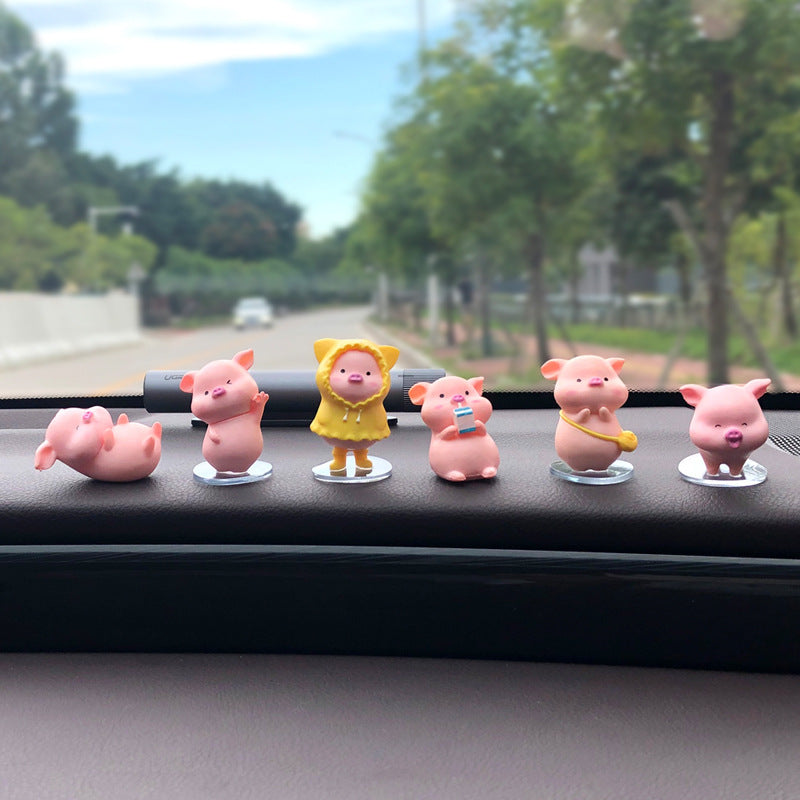 Cute Piggy Car Dashboard Decoration