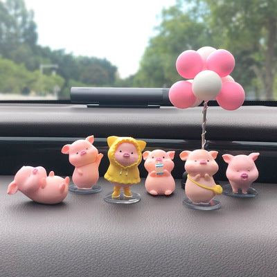 Cute Piggy Car Dashboard Decoration