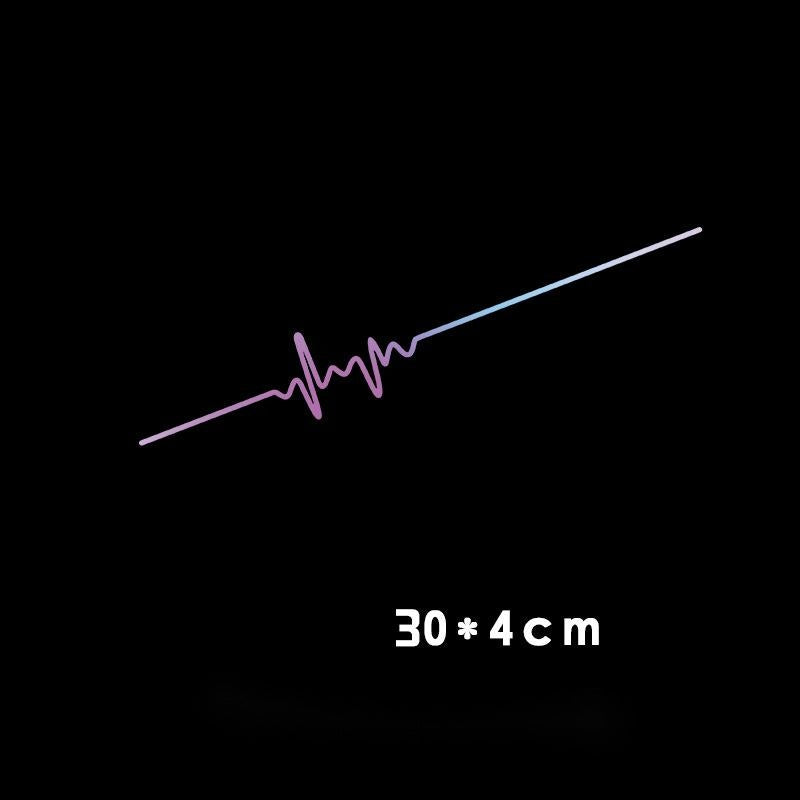 Sound Wave Electrocardiogram Car Sticker