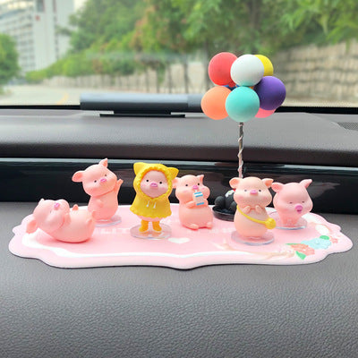 Cute Piggy Car Dashboard Decoration