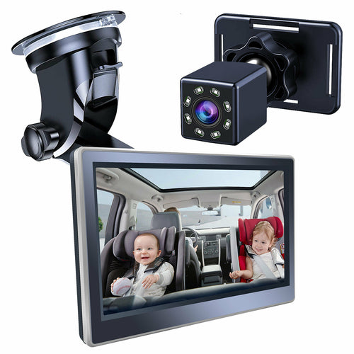 Peek-a-Boo Baby Mirror with Night Vision for Safe Driving