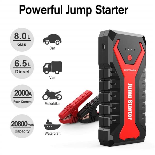 High Voltage Honey™ - 2000A 20800mAh Portable Car Jump Starter