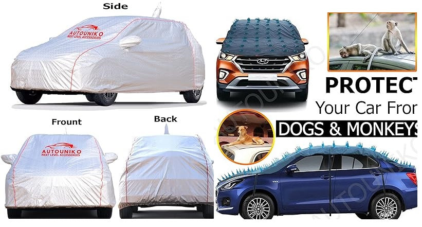 Waterproof Spike & Car Body Cover Compatible Car Cover Combo