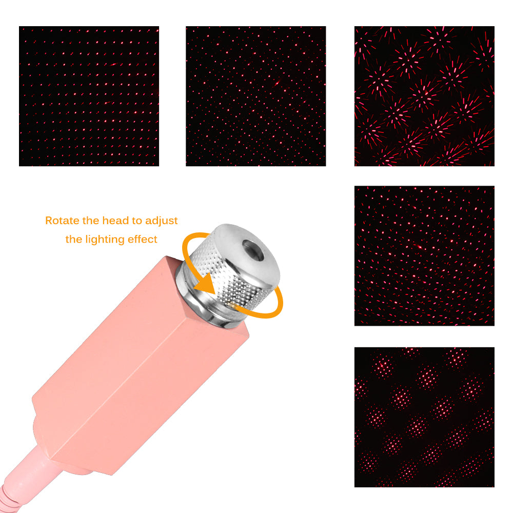 Pink Starry Night Car Projector – Mini LED Roof Light