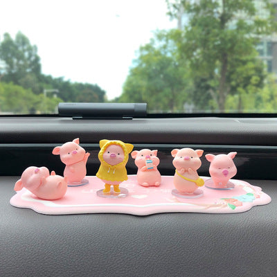 Cute Piggy Car Dashboard Decoration