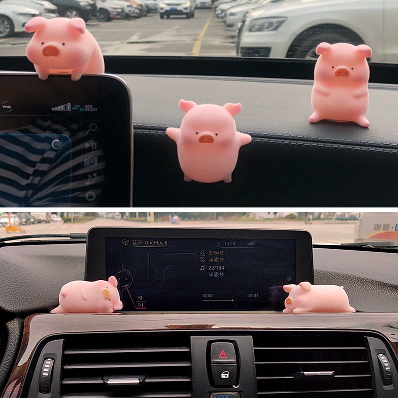 Cute Cartoon Pig Car Accessory