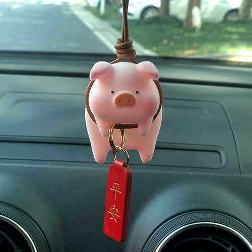 Cute Cartoon Pig Car Accessory