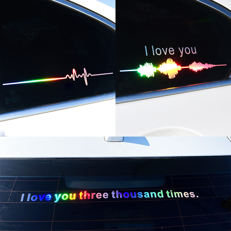 Sound Wave Electrocardiogram Car Sticker