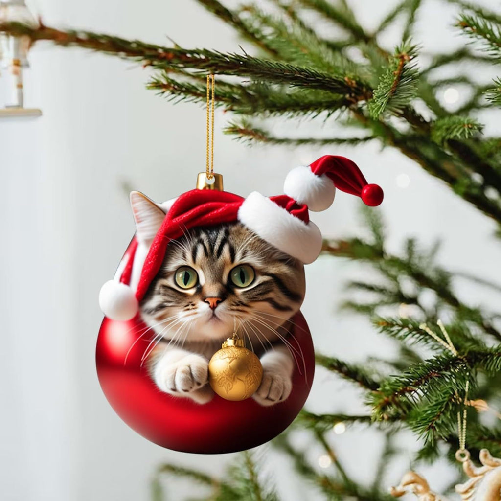 Christmas Kitty Car Pendant