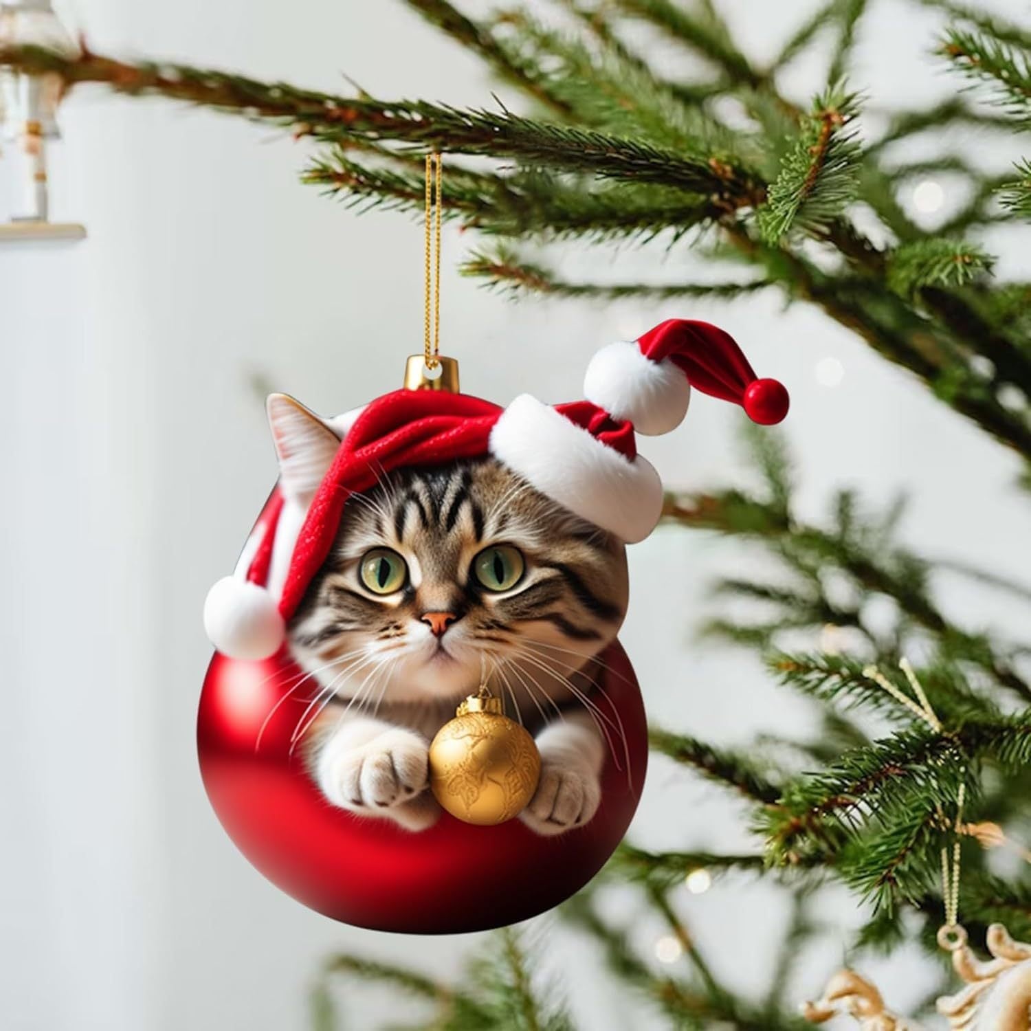 Christmas Kitty Car Pendant