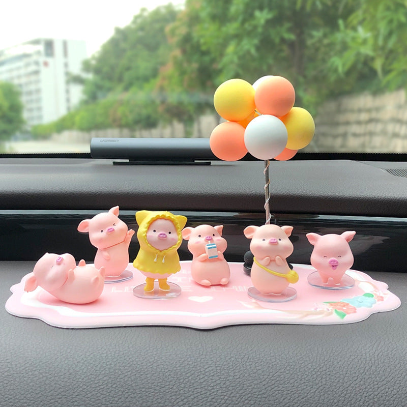 Cute Piggy Car Dashboard Decoration
